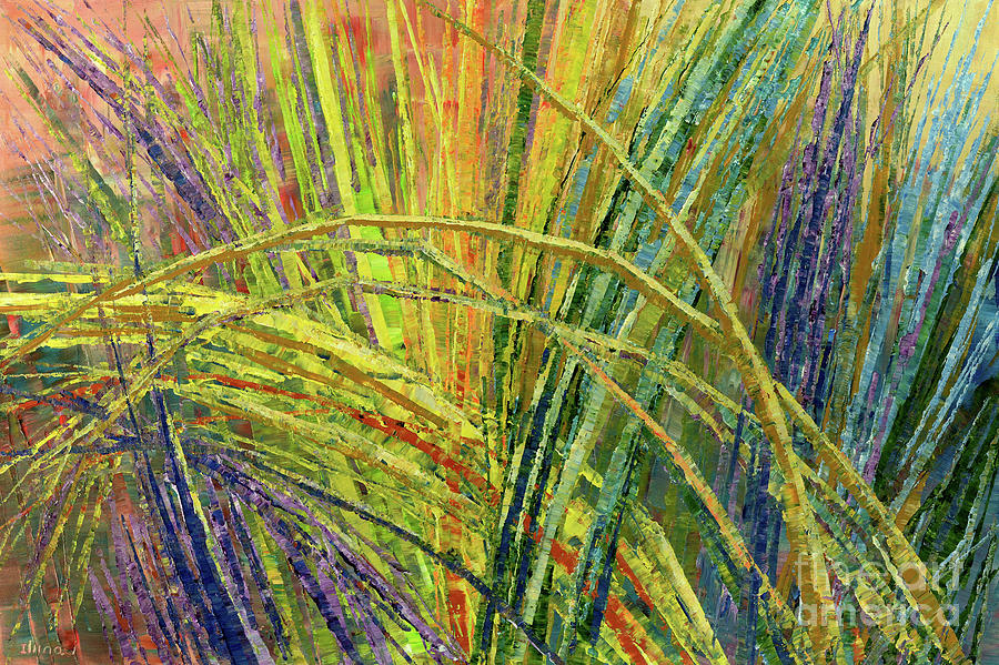 Grasses in Our Hands Painting by Tatiana Iliina