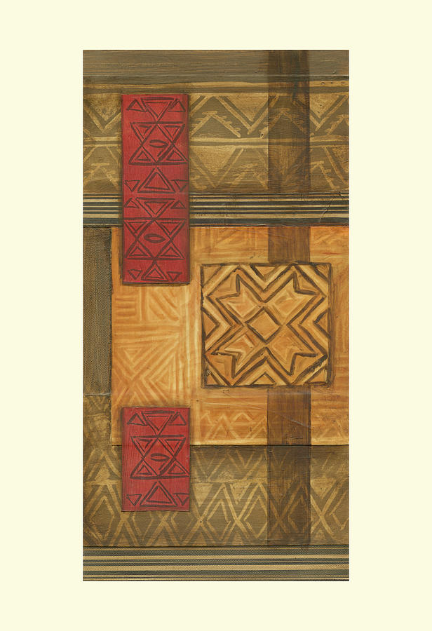 Brown Painting - Grasslands Batik Iv by Ethan Harper