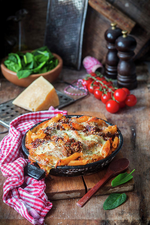 Gratinated Penne With Goats Meat Photograph by Irina Meliukh
