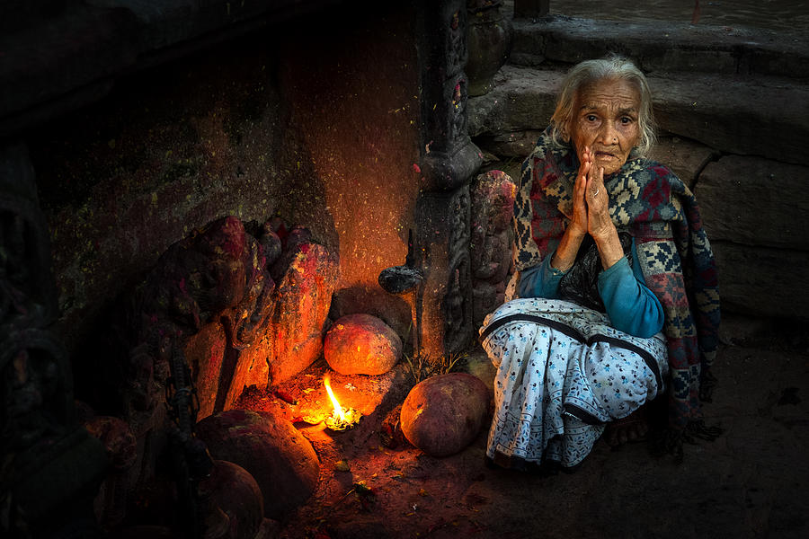 Nepal Photograph - Gratitude by Ali Khataw