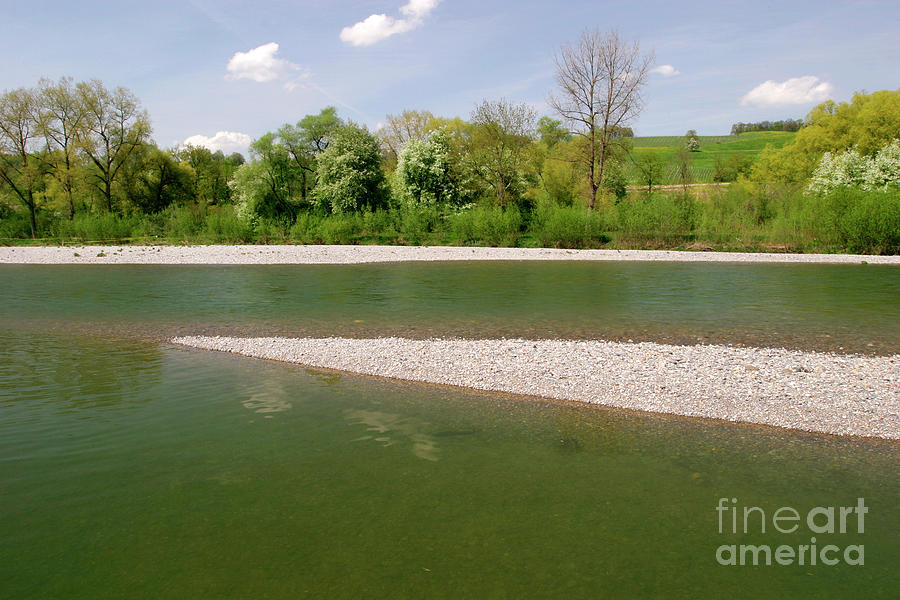 Nature Photograph - Gravel River Banks by Michael Szoenyi/science Photo Library