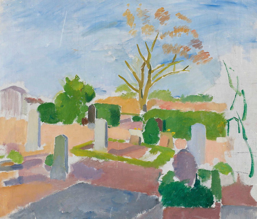 Graveyard, Christianso Painting by Karl Isakson
