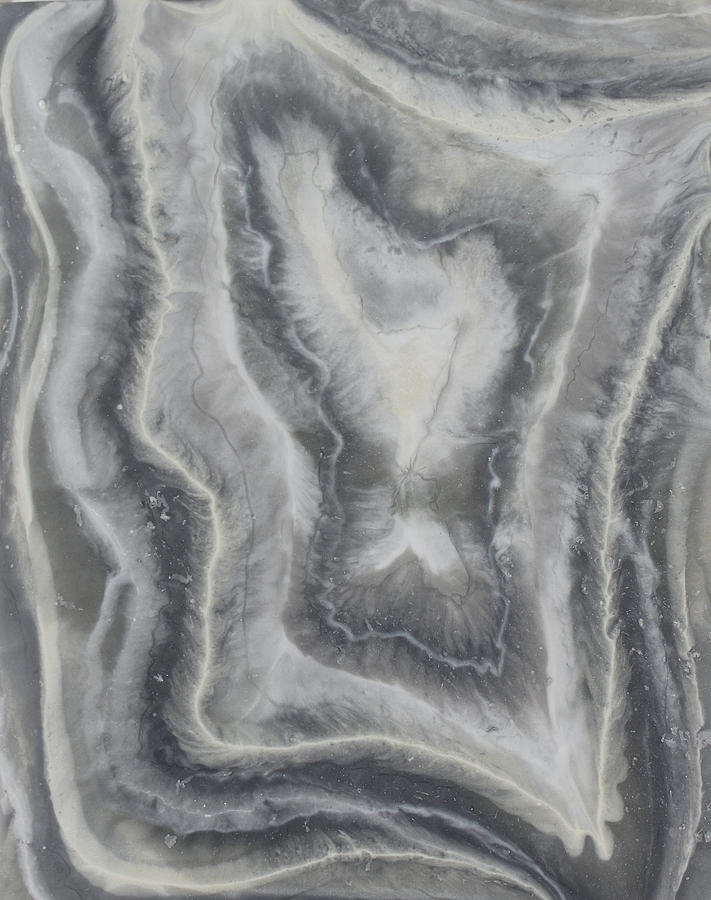 Gray Agate Geode 2 Painting by Kelly Gowan Gray Agate Geode 2 Painting by Kelly Gowan