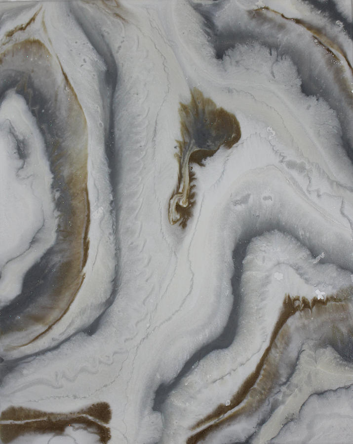 Gray Agate Geode 3 Painting by Kelly Gowan Gray Agate Geode 3 Painting by Kelly Gowan