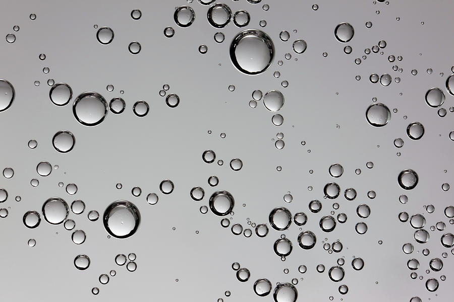 Gray Background Image With Bubbles Photograph by Mutlu Kurtbas