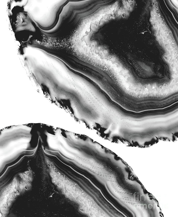 black and white agate