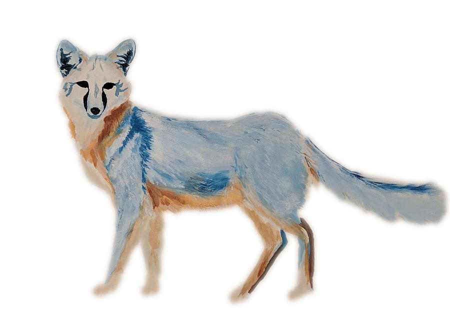 Gray Fox Painting - Gray Fox by Carly Creley Gray Fox Painting - Gray Fox by Carly Creley