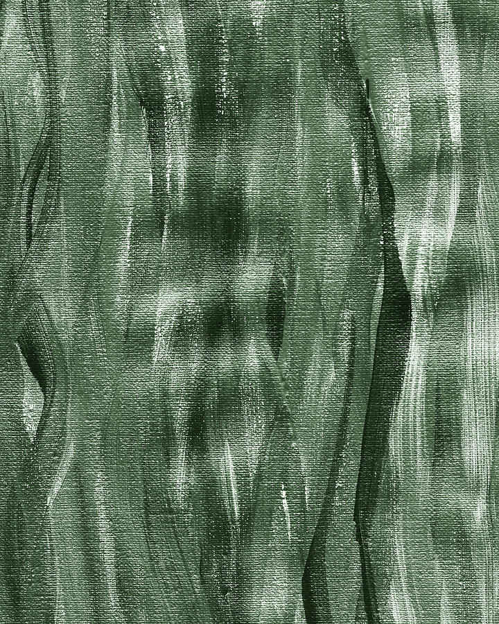 Into The Woods Painting - Gray Seaweed Abstract Organic Lines I by Irina Sztukowski
