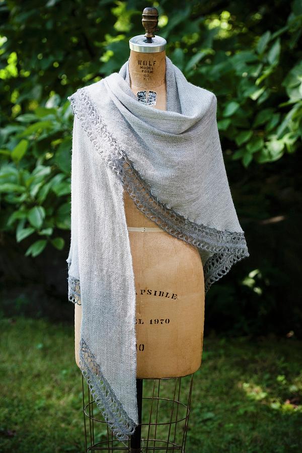 Gray Wrap Made From Alpaca Wool Photograph by Colin Cooke