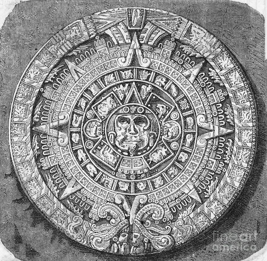 Great Aztec Calendar Stone by Bettmann