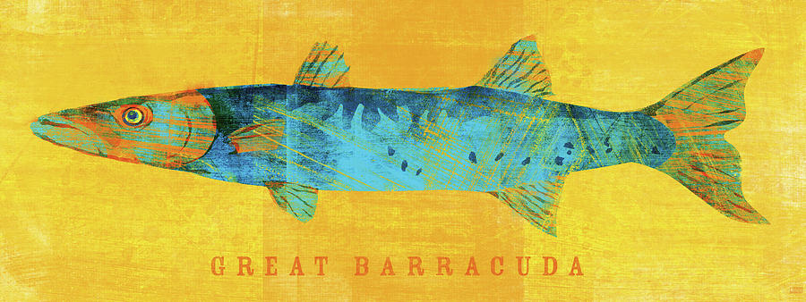 Portrait Digital Art - Great Barracuda by John W. Golden