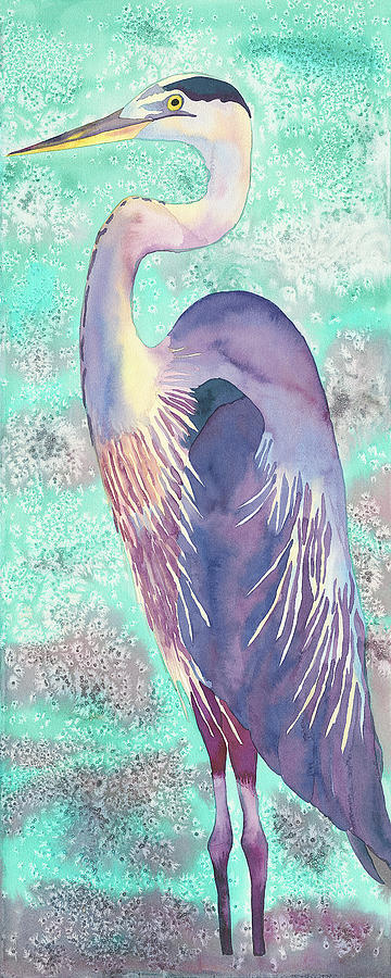 Heron Painting - Great Blue Heron by Carissa Luminess