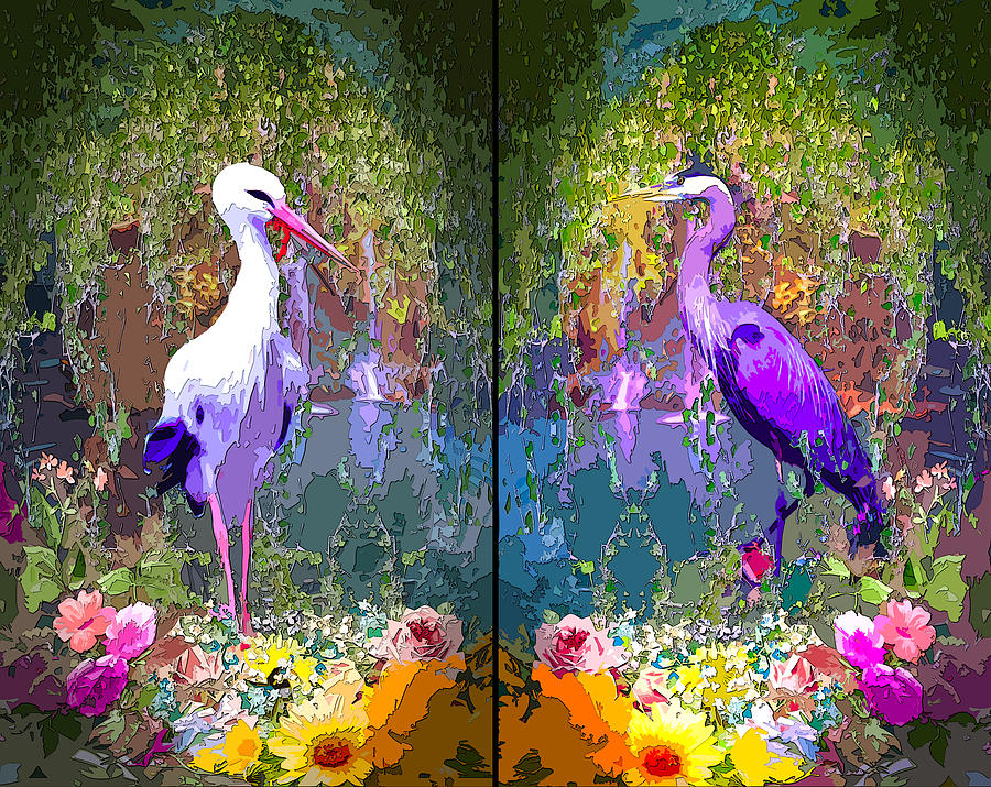 Great egret Heron Bird by MARIA ROM Great egret Heron Bird by MARIA ROM