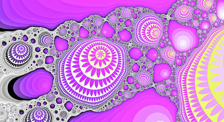 Great Fractal Mountain Purple Abstract Art Image Digital Art by Don Northup