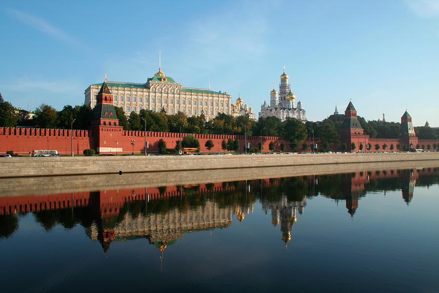 Great Kremlin Palace Reflected In Photograph by Lonely Planet