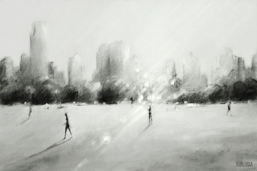 Great Lawn Light Central Park NYC Painting by Beverly Brown