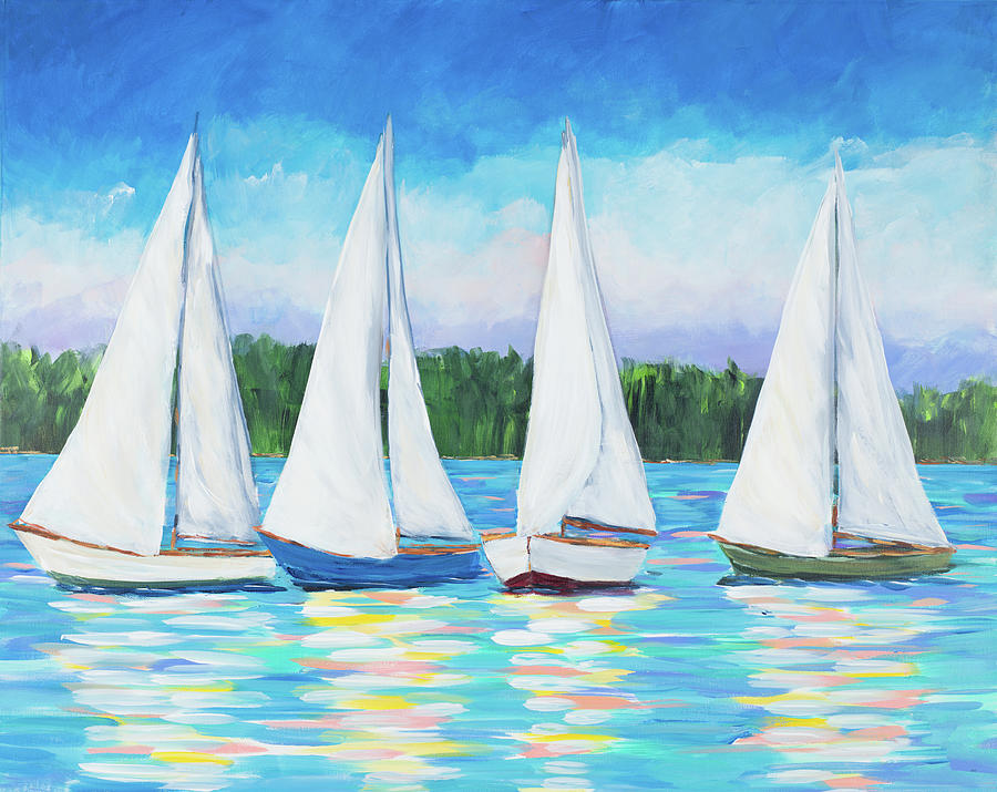 Great Painting - Great Sails I by Julie Derice