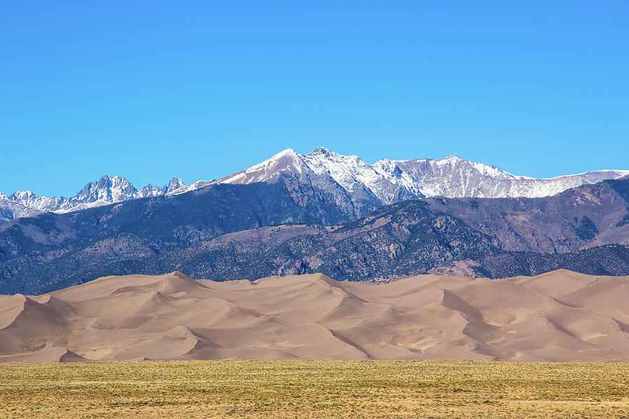 Great Sand Dunes and Sangre de Cristo Mountains Photograph by Amy Sorvillo
