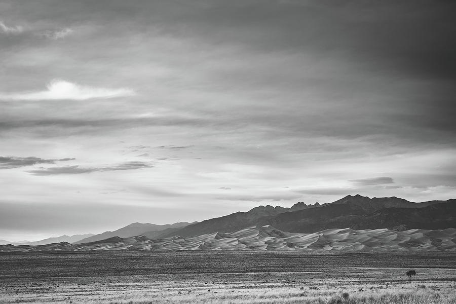 Great Sand Dunes B and W Photograph by Mati Krimerman