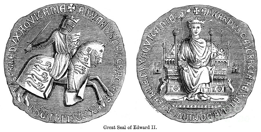 Great Seal Of Edward II Drawing by Print Collector