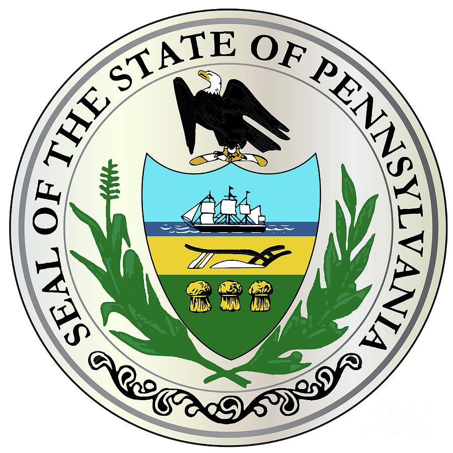 Pennsylvania Digital Art - Great Seal of Pennsylvania by Bigalbaloo Stock