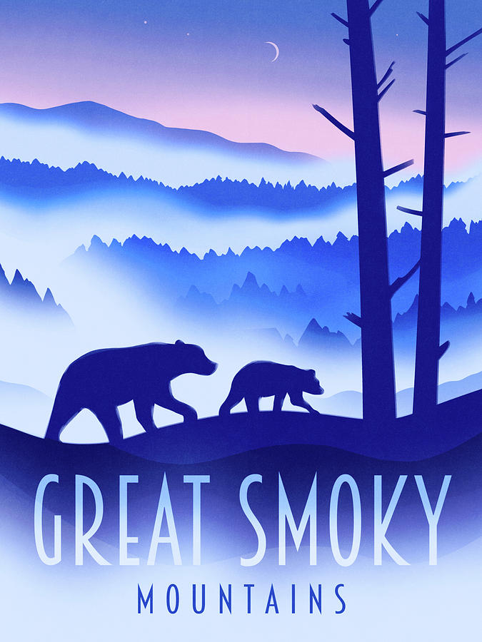 Bear Digital Art - Great Smoky Mountains by Martin Wickstrom