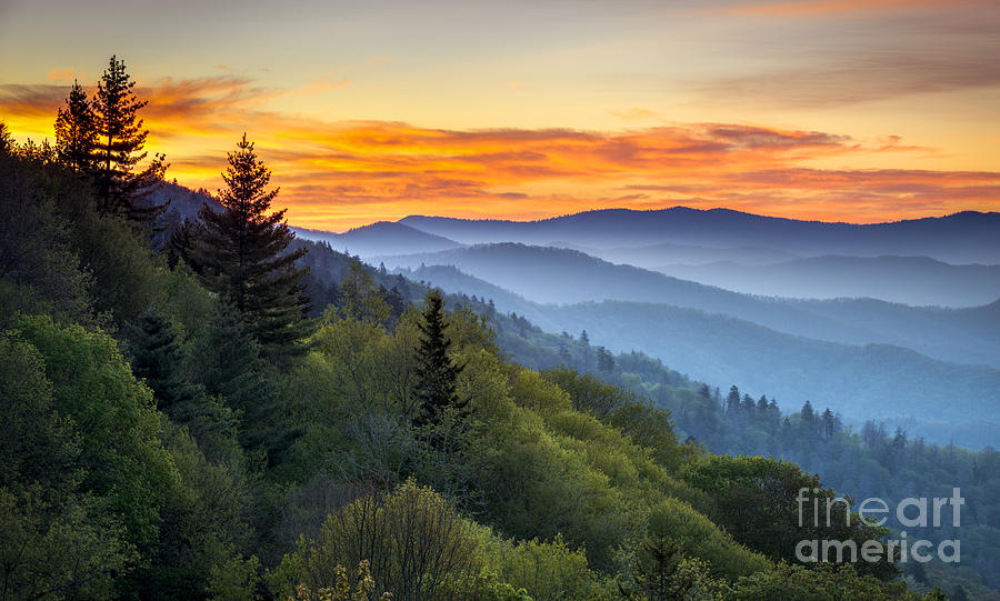 Newfound Gap Photograph - Great Smoky Mountains National Park by Dave Allen Photography Newfound Gap Photograph - Great Smoky Mountains National Park by Dave Allen Photography
