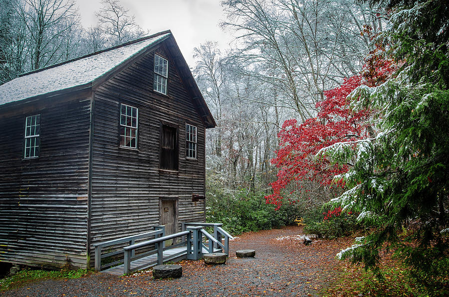 Great Smoky Mountains Nc A Tale Of Two Seasons At Mingus Mill Photograph