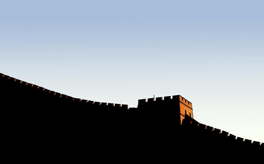 great wall of china silhouette