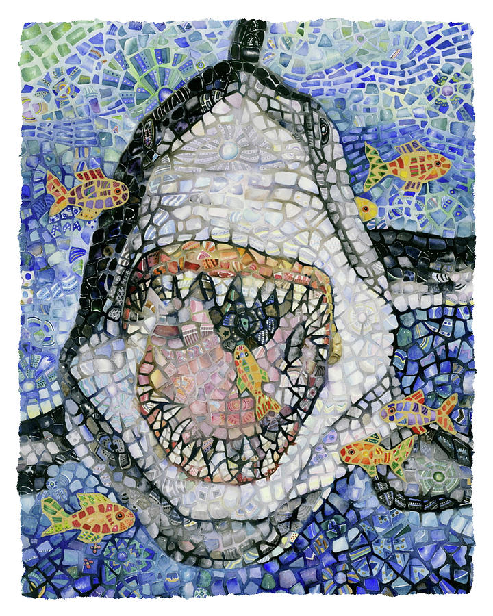 Great White Painting by Charlsie Kelly