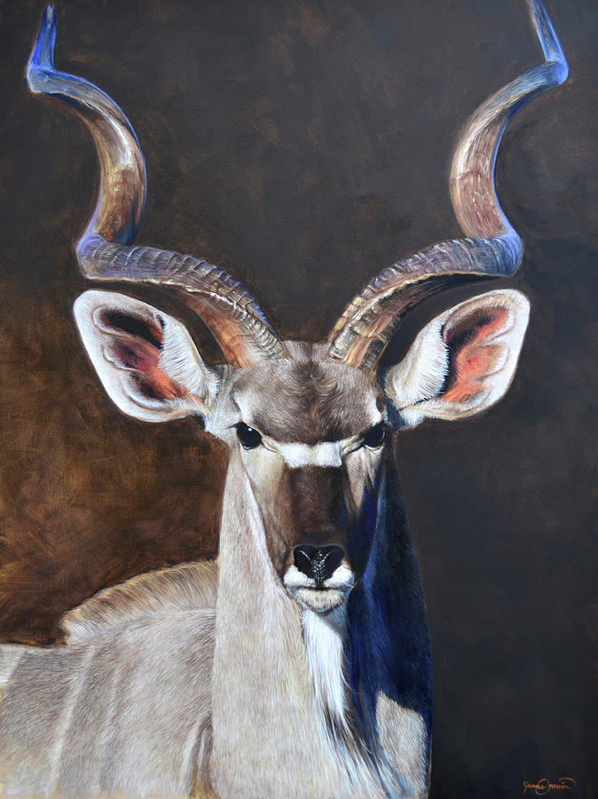 Greater Kudu Painting by James Corwin Fine Art - Pixels