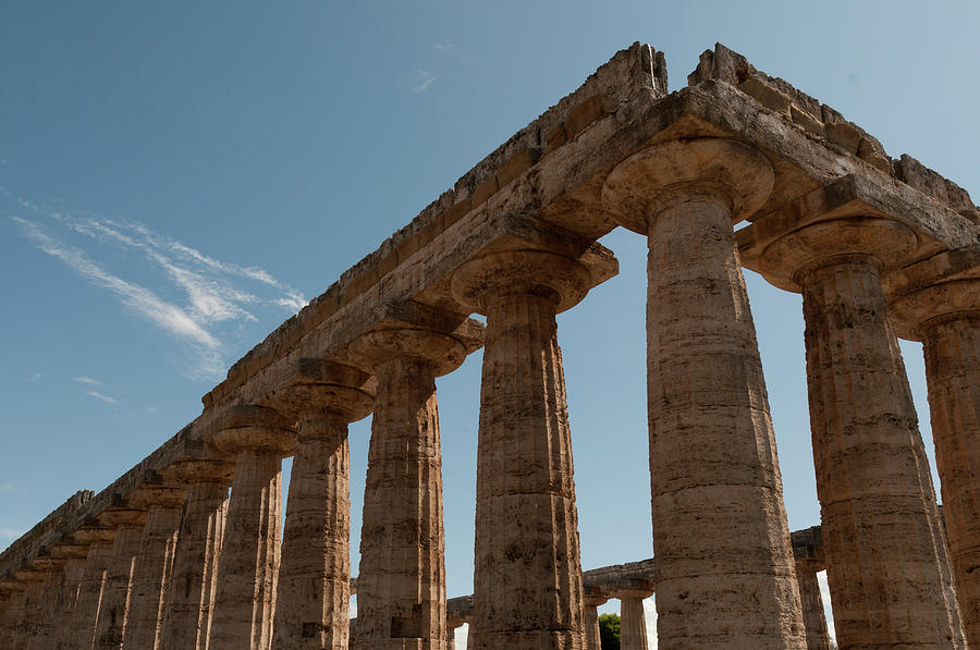 Grecian Temple Ruins In Paestum Photograph by Stuart Mccall