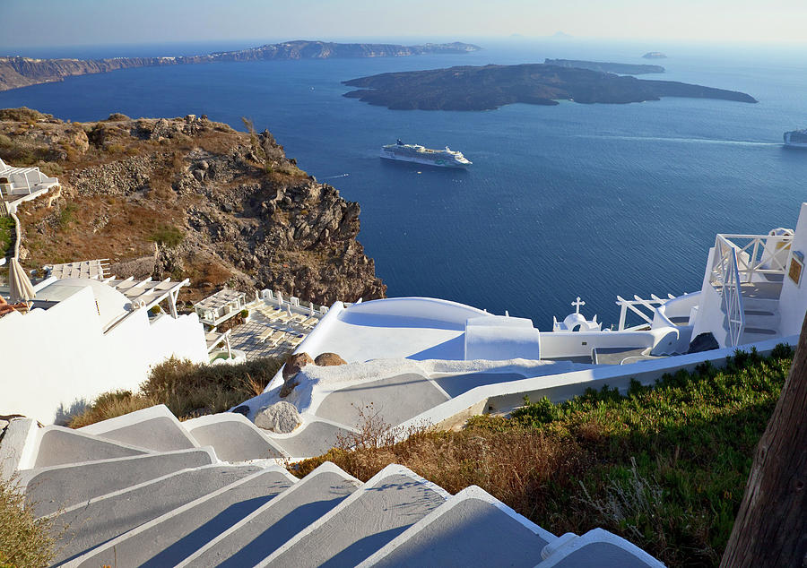 Greece, Aegean Islands, Kameni Island Digital Art by Johanna Huber