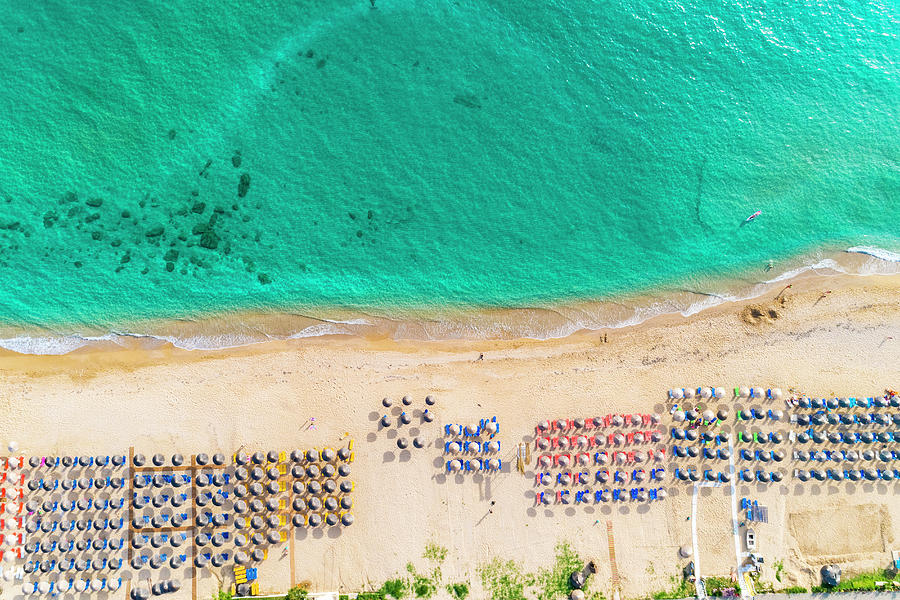 Greece, Aerial, Vrachos Beach Digital Art by A Tamboly