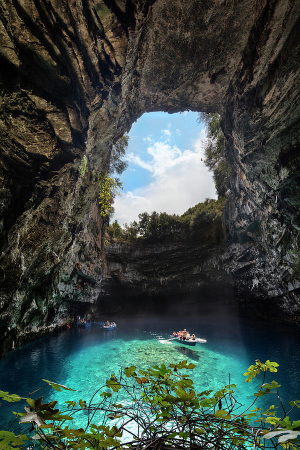 Greece, Ionian Islands, Cephalonia Island, Kefalonia, Melissani Lake Digital Art by Massimo Ripani