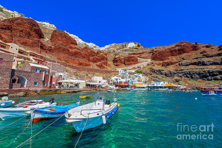 Atmosphere Photograph - Greece Santorini Island In Cyclades by Korpithas Atmosphere Photograph - Greece Santorini Island In Cyclades by Korpithas