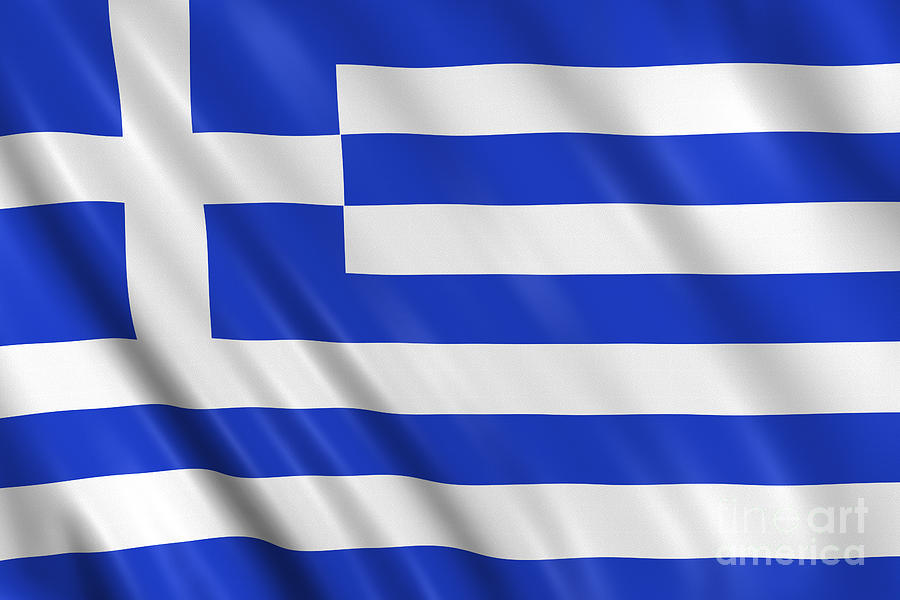 Greek Flag Photograph by Visual7