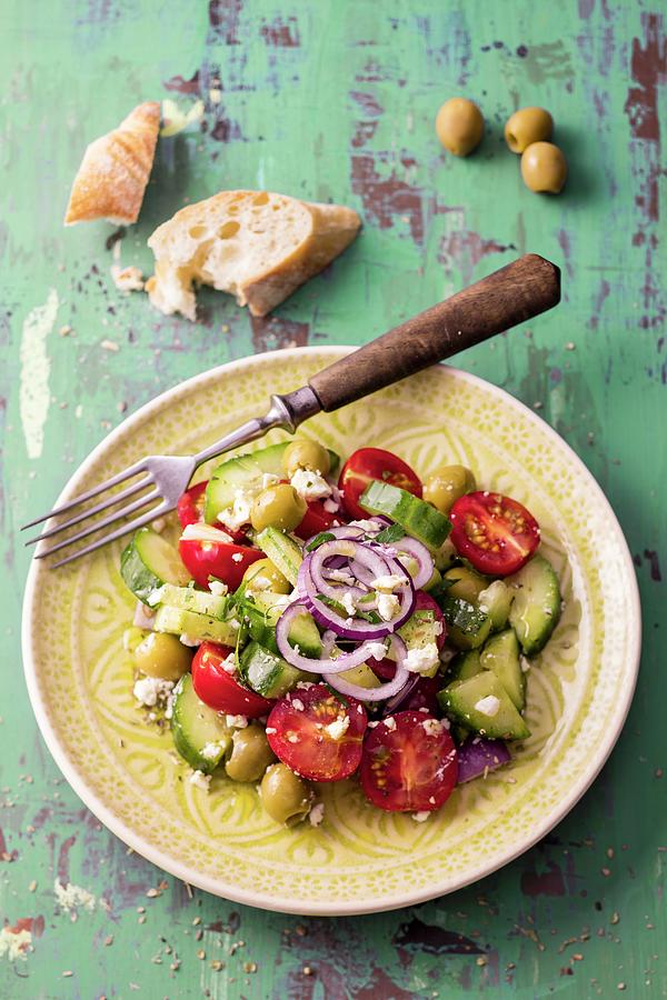 Greek Salad Photograph by Jan Wischnewski