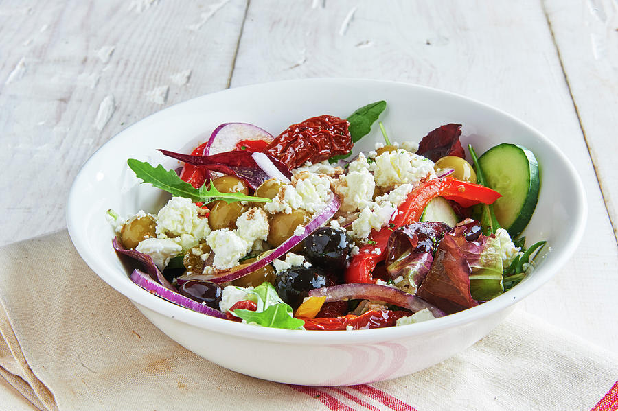 Greek Salad Photograph by William Reavell