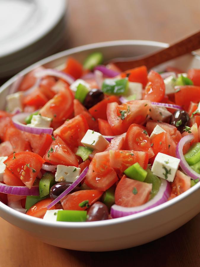 Greek Tomato Salad Photograph by Jim Scherer