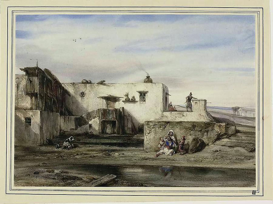 Greek Village Painting by Alexandre-gabriel Decamps - Fine Art America