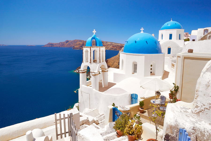 Greek White Church, Oia Town Photograph by Jan Wlodarczyk - Fine Art ...