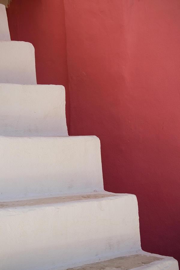Greek White Staircase Photograph by Simoncigoj
