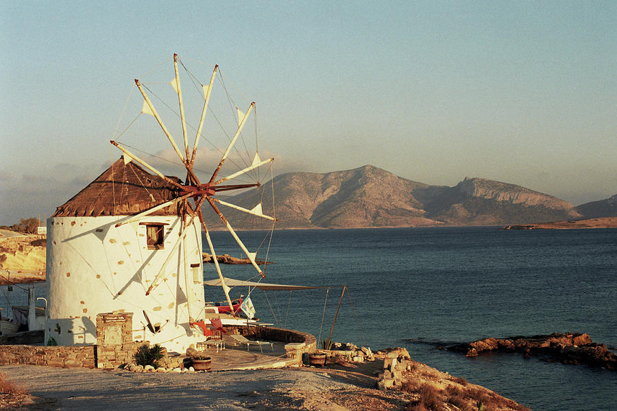 Greek, Windmill, Landscape Photograph by Deimagine