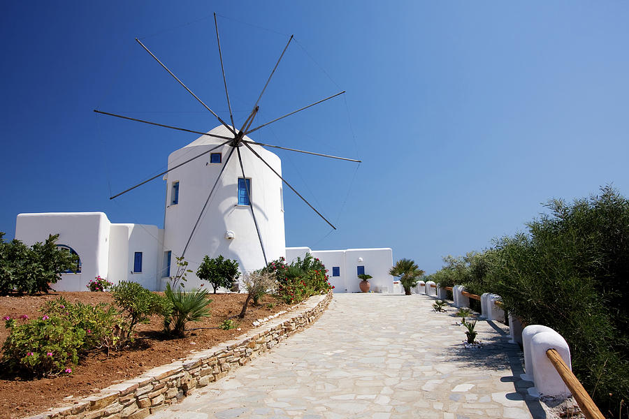 Greek Windmill Photograph by Photovideostock