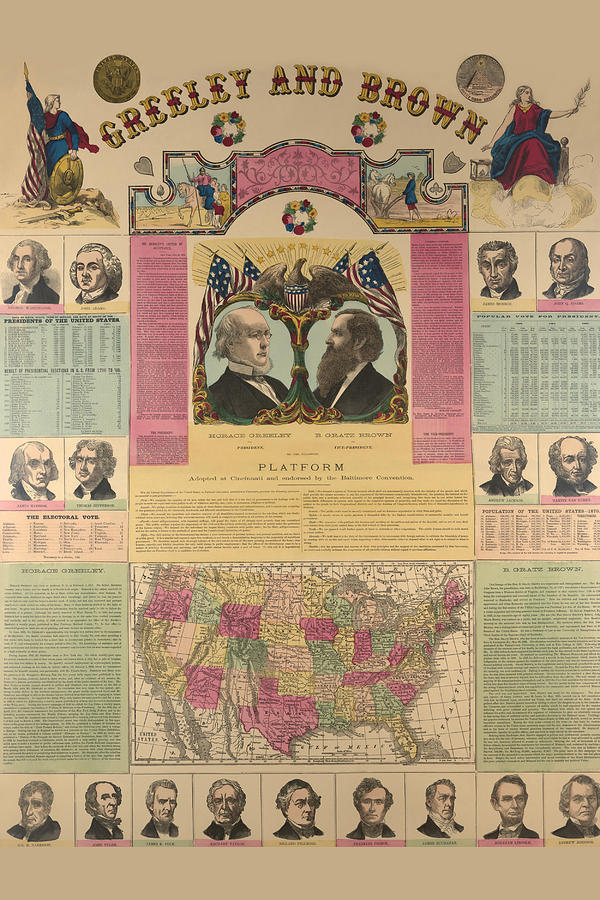 Election Painting - Greeley and Brown by H. H.  Lloyd
