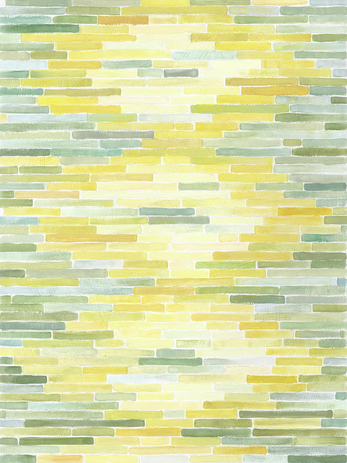 Green & Yellow Reflection II Painting by Megan Meagher