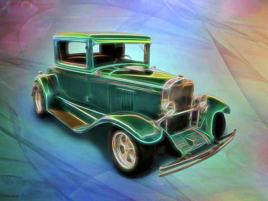 Green 1930 Chevy Digital Art by Rick Wicker