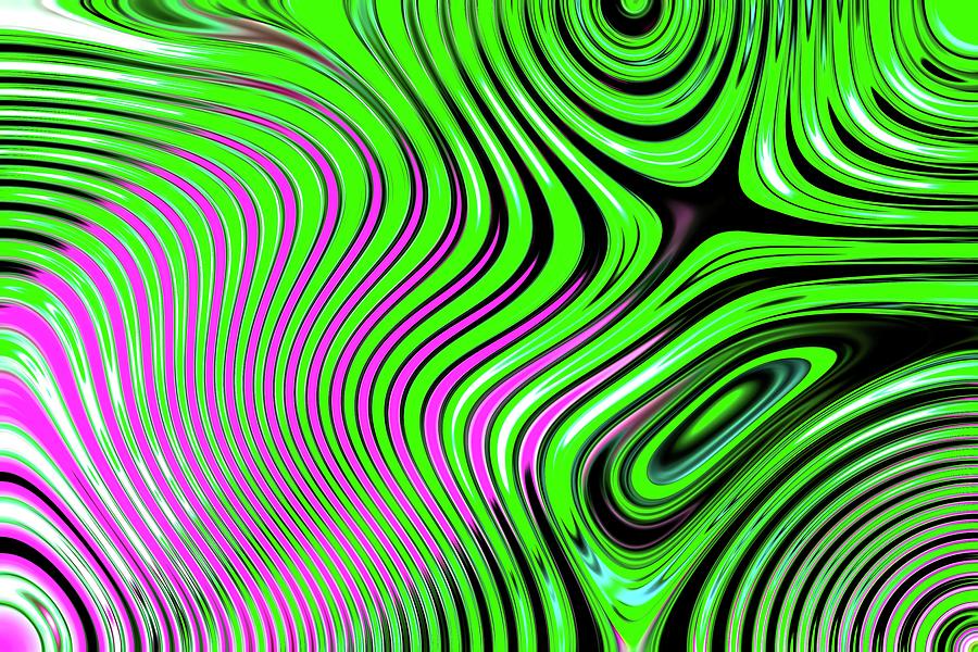 Green Abstract Chaos Digital Art by Don Northup