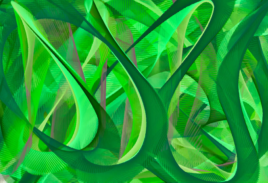 Green Abstract Digital Art by Chris Butler